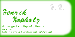 henrik napholz business card